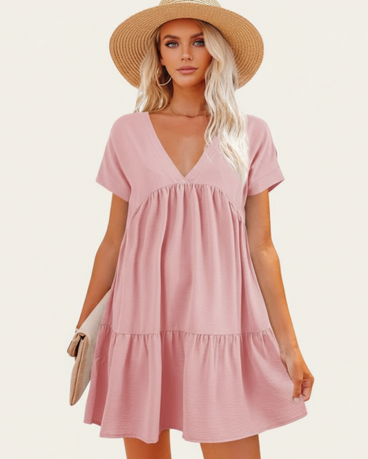 Vestido Rosa Summer Breeze – Ligereza y Estilo en Cada Detalle